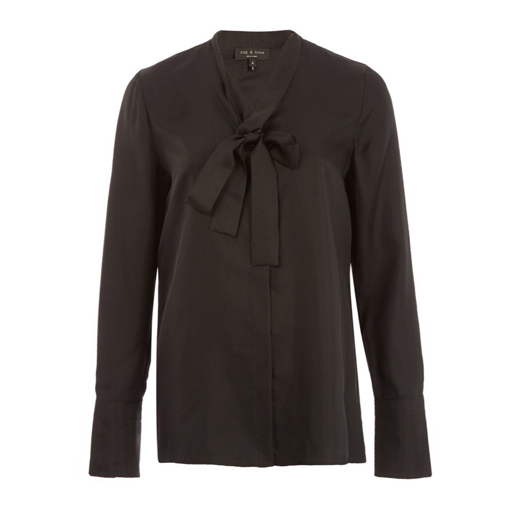 🛍SOLD🛍 Rag & Bone Black Pussybow Blouse